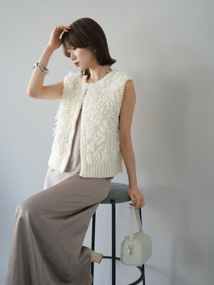 [予約]サテンキャミワンピース/グレージュ