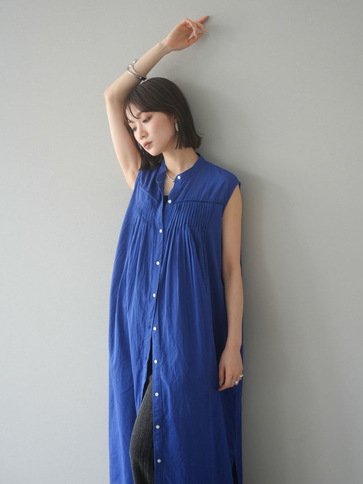 [予約]インド製コットンボイルワンピース/ロイヤルブルー