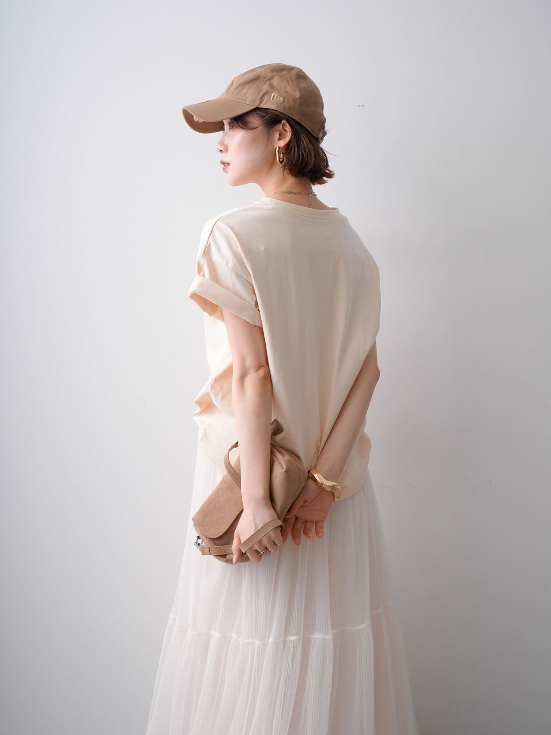 [予約]フロッキーロゴTEE/beige