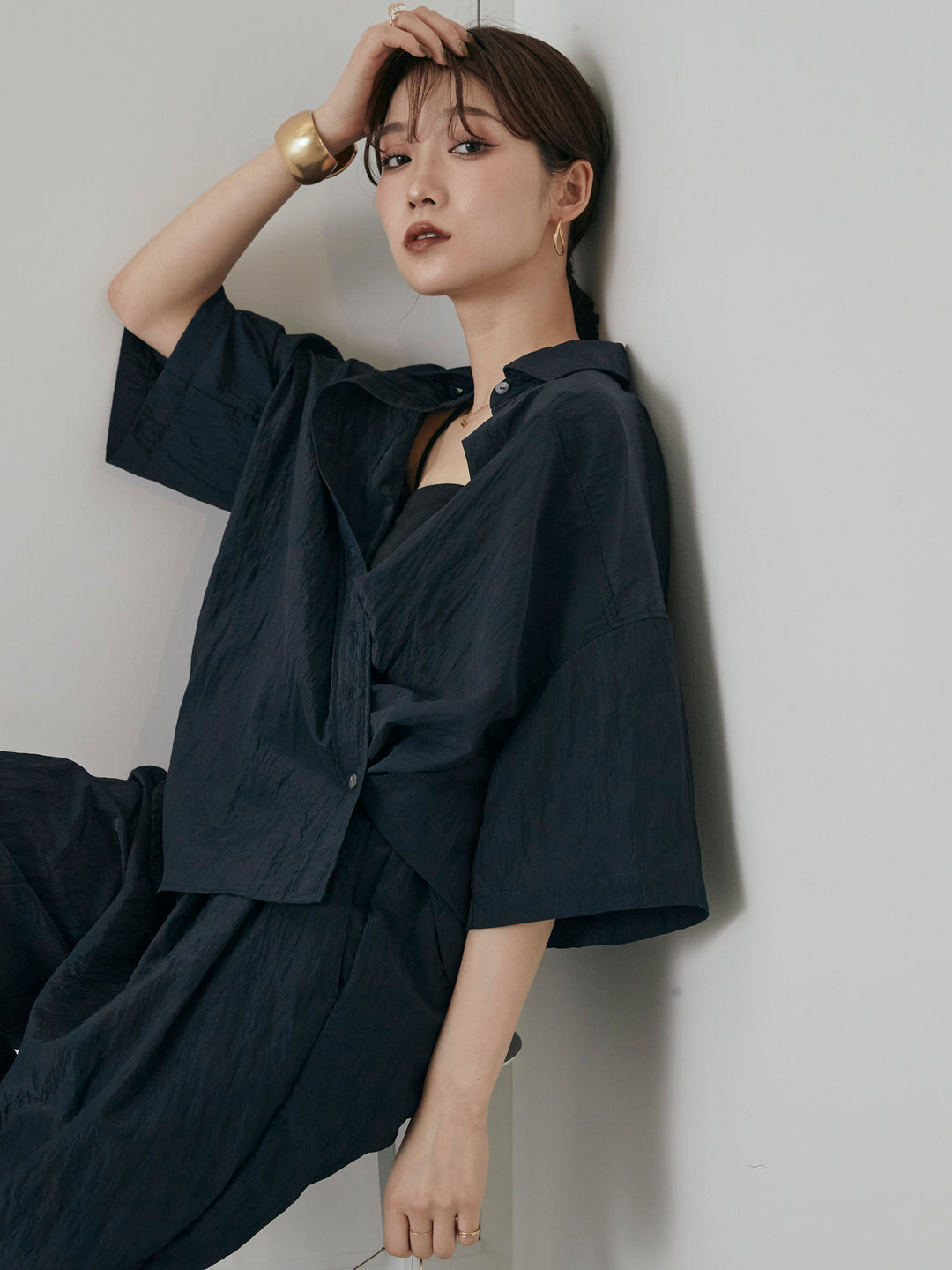 [預購] 尼龍洗衣機休閒褲/海軍藍