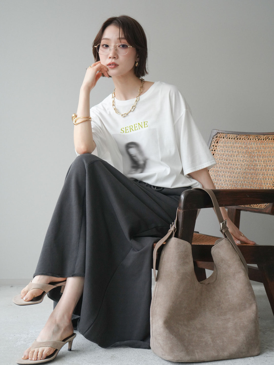 [SET]ブラーアートフォトTシャツ+選べるアクセセット(2set)