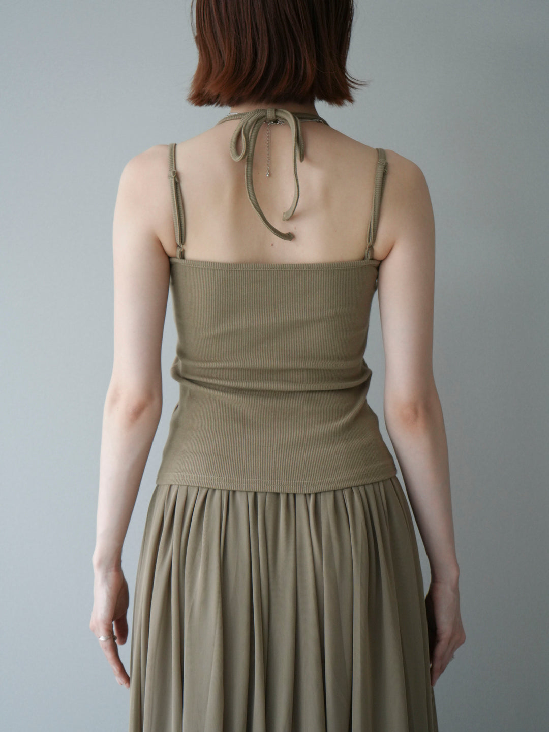 [予約]ダブルストラップカップ付キャミソール/beige