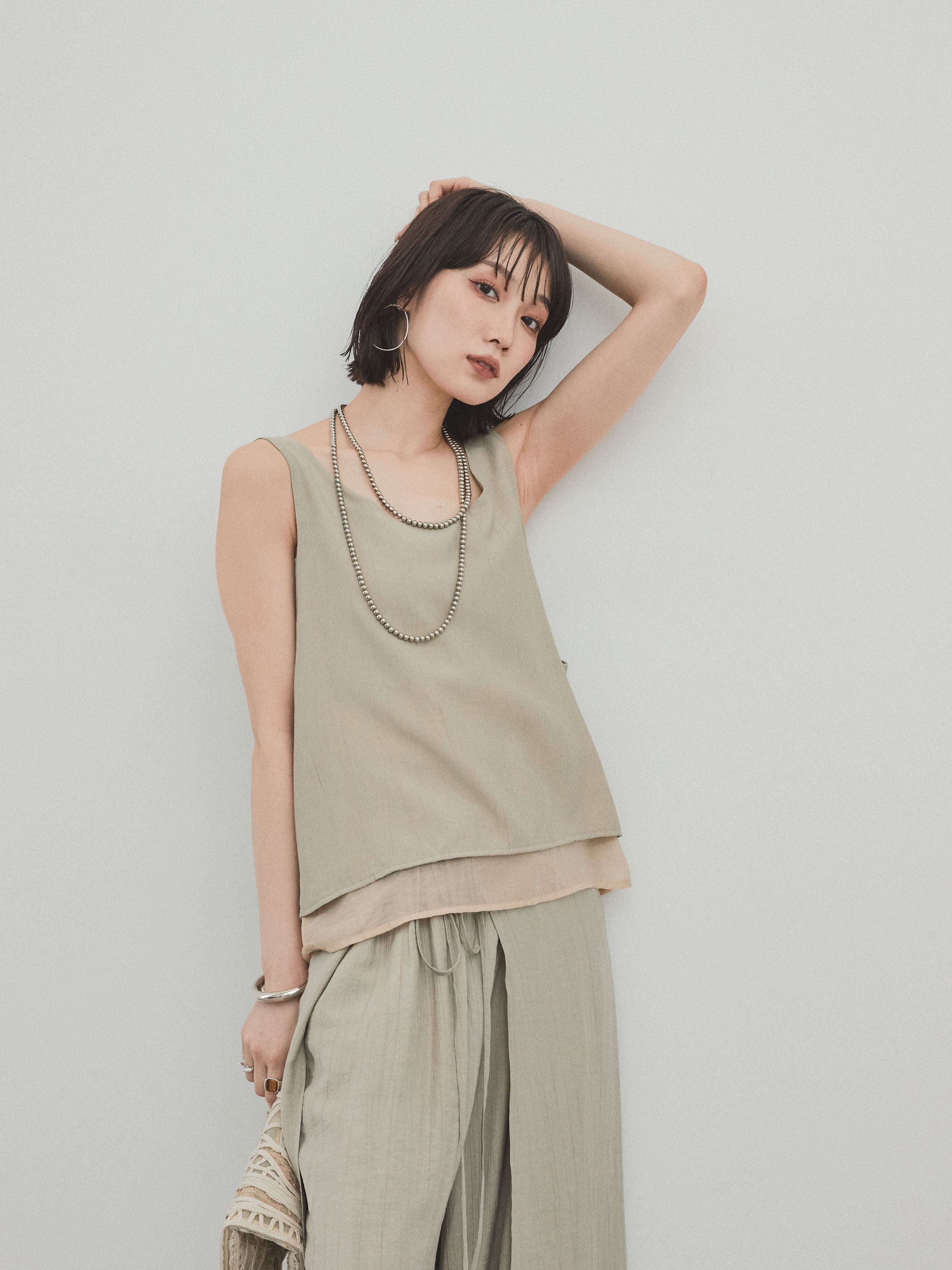 d.i.a.グレー タンクトップ ジッパー チェーン装飾 楽天市場】タンクトップレースタンク クーポンで￥1000円OFF