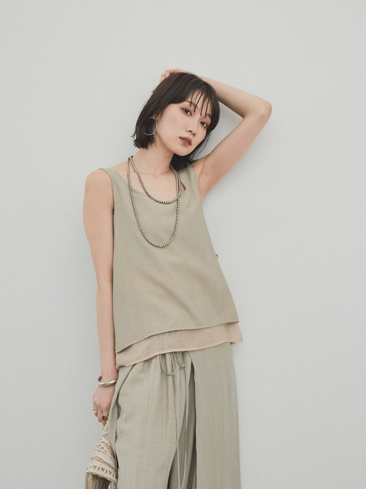 [套裝] 洗衣機緞面透明多層背心 + 洗衣機緞面透明多層背心 (2 套)