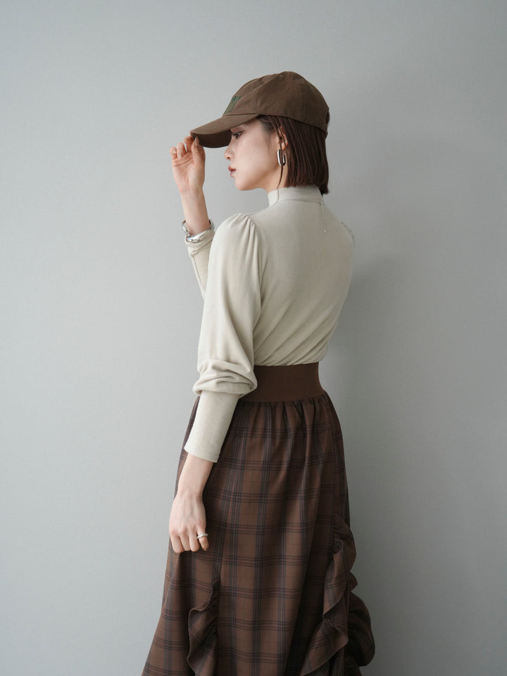 [SET]プチネックパワーショルダー起毛トップス+プチネックパワーショルダー起毛トップス(2set)