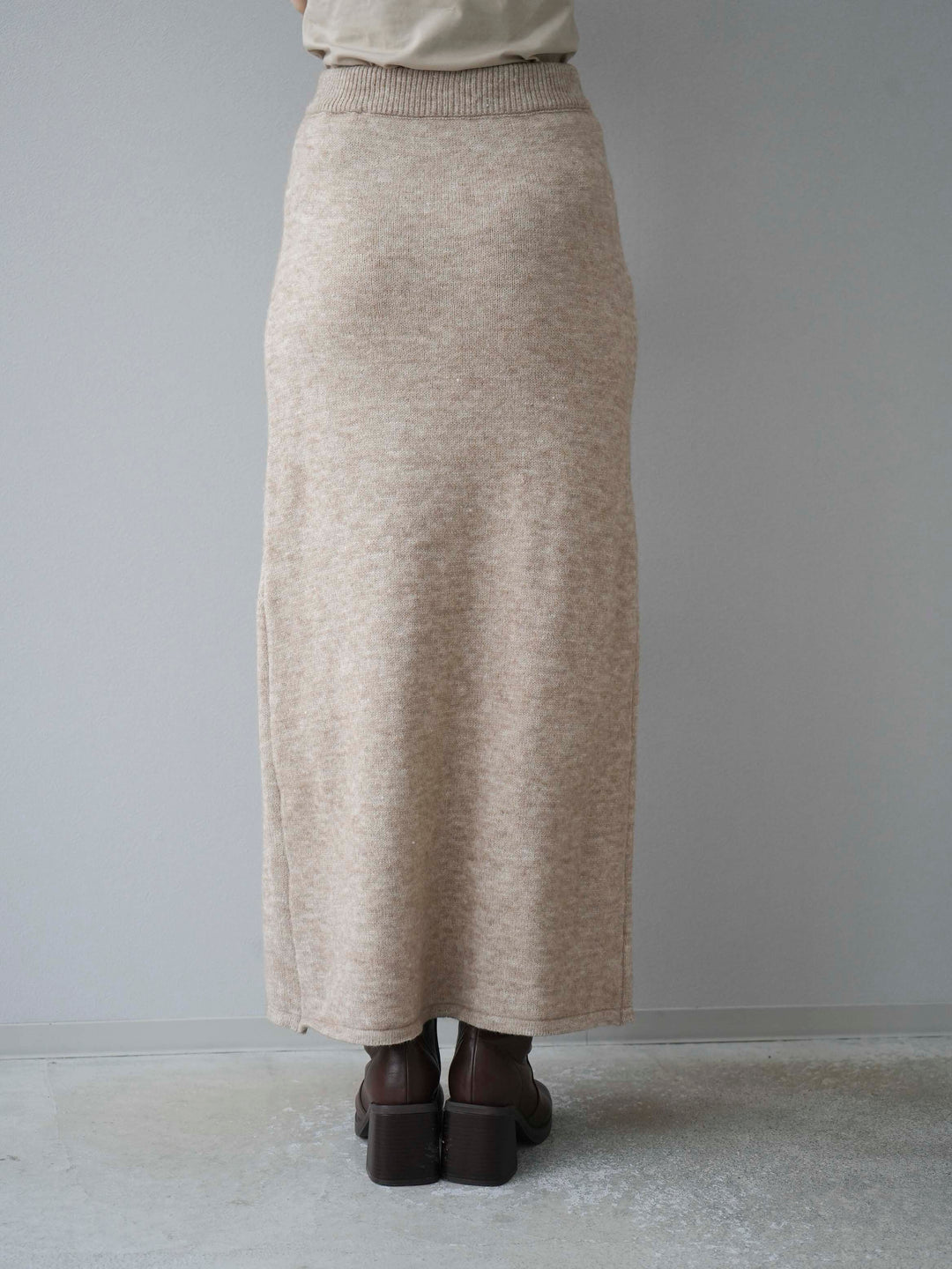 [Pre-order] Hand-stitched color scheme design skirt/beige