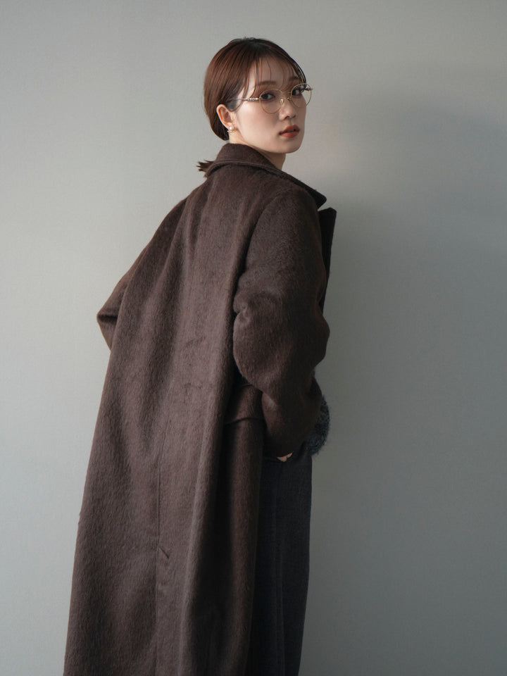 [予約]ソフトシャギーチェスターコート/brown
