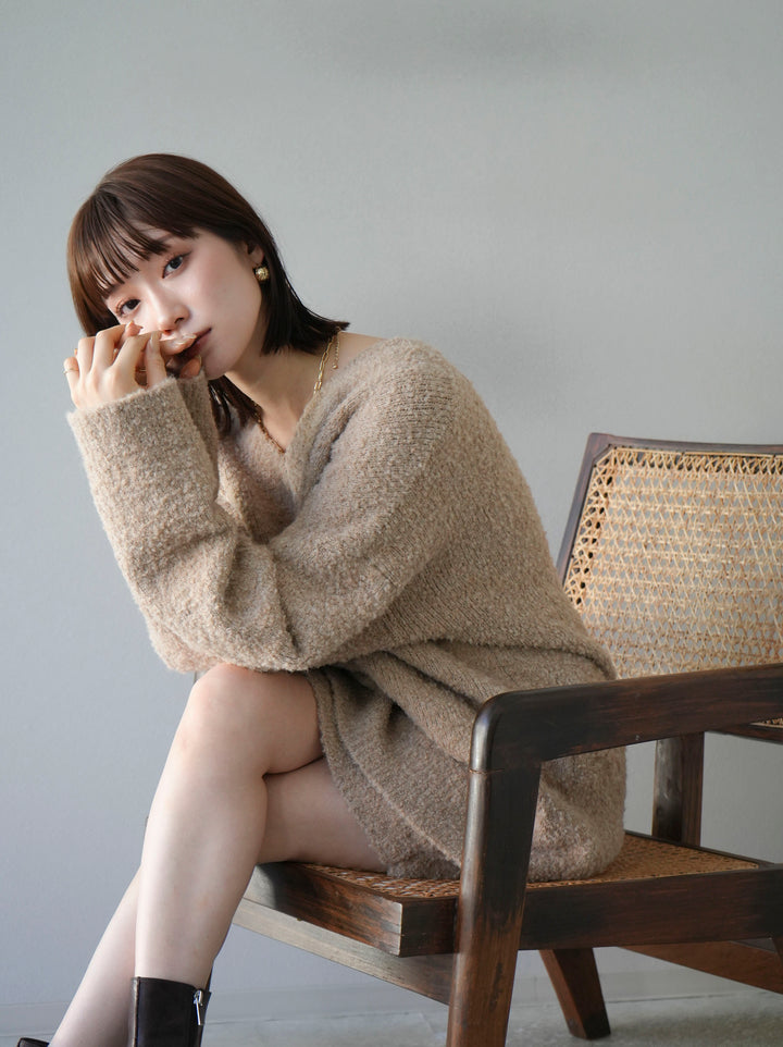 [SET] 橢圓針織衫 & 迷你裙 SET UP