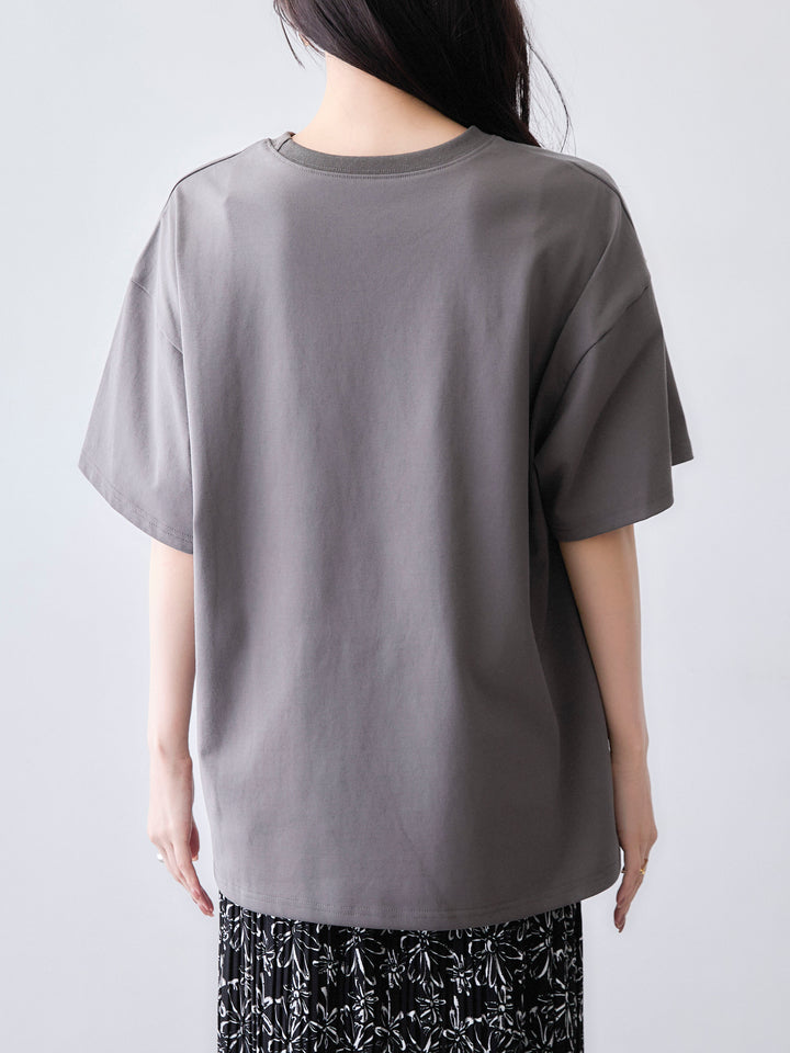 [予約]スタッズロゴTEE/gray