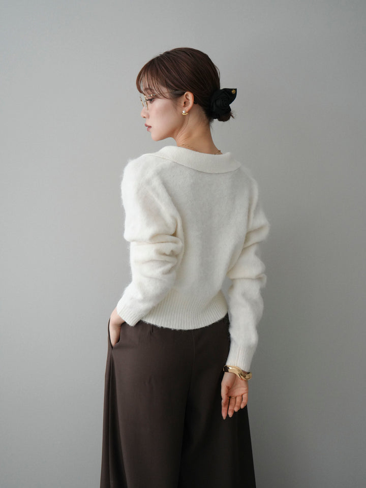 [SET]モヘア衿付きボタンプルオーバー+モヘア衿付きボタンプルオーバー(2set)