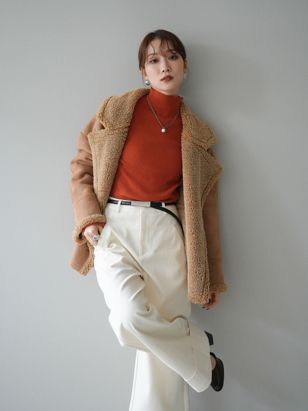 [予約]ムートンボアジャケット/beige