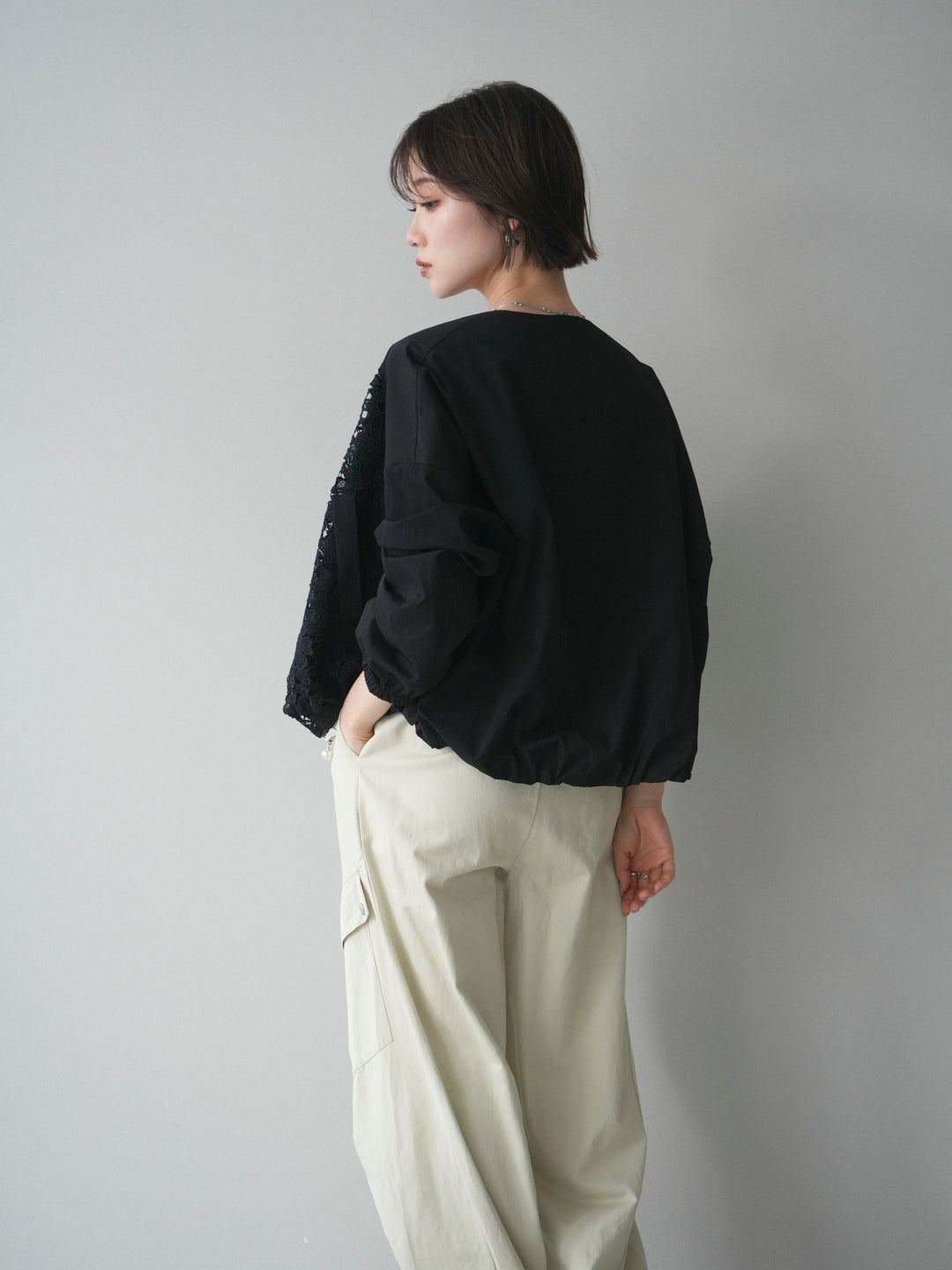 [SET]レースドッキングブルゾン+選べるアクセセット(2set)