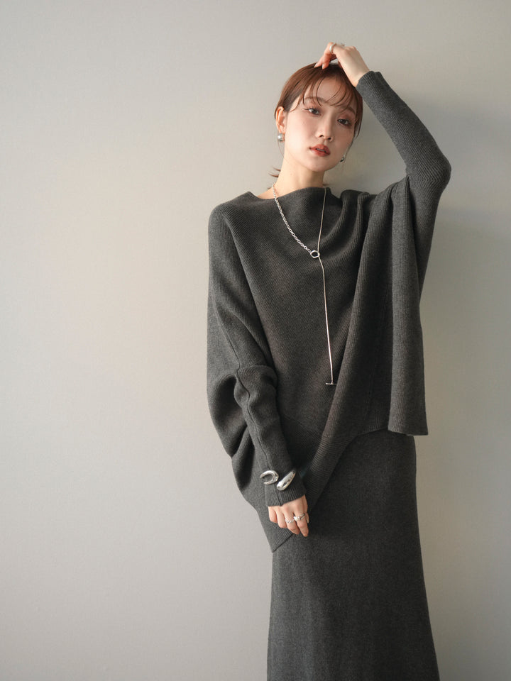 [SET]ウール混ドルマンニット&スカートSET UP+ウール混ドルマンニット&スカートSET UP(2set)