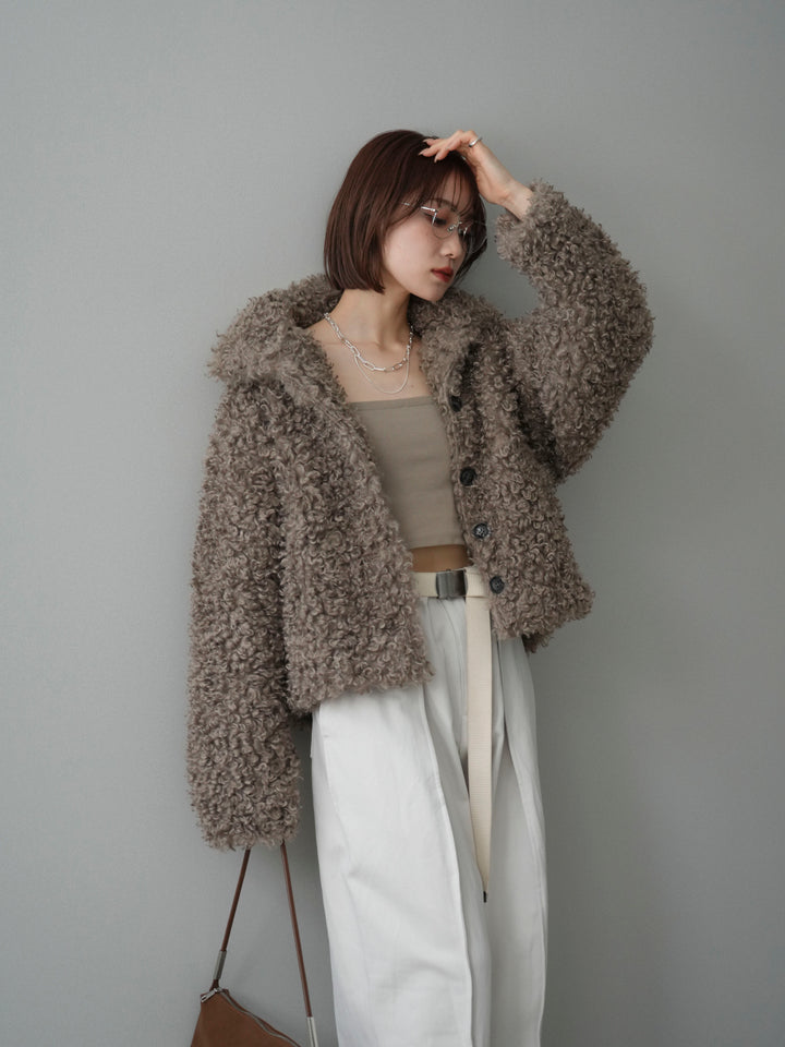 [SET]プードルファーミドルスタンドブルゾン+プードルファーミドルスタンドブルゾン(2set)