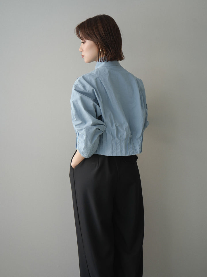 [SET]ボウタイ裾プリーツライトジャケット+ボウタイ裾プリーツライトジャケット(2set)