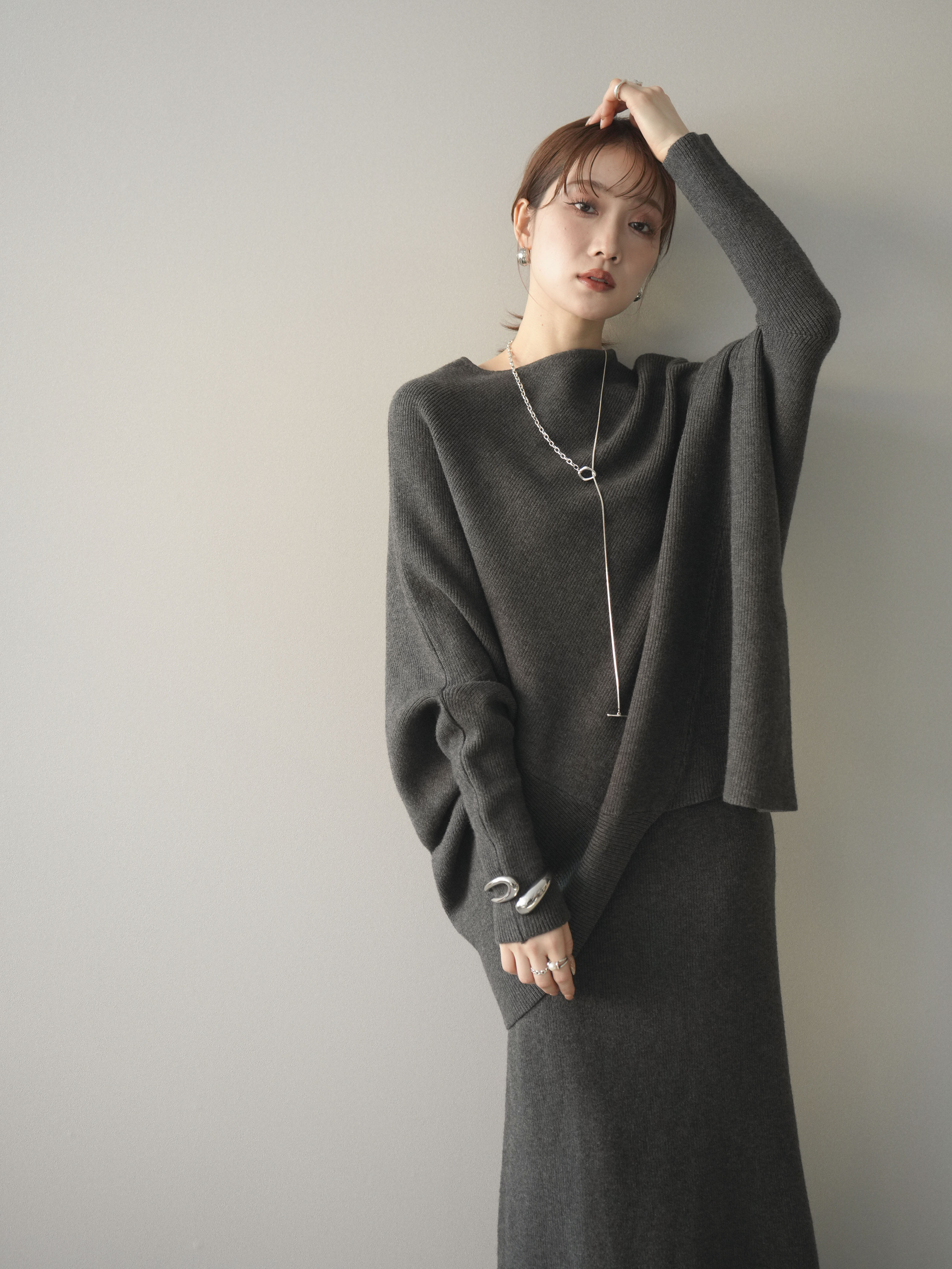 SET]ウール混ドルマンニット&スカートSET UP(2set) – Lumier