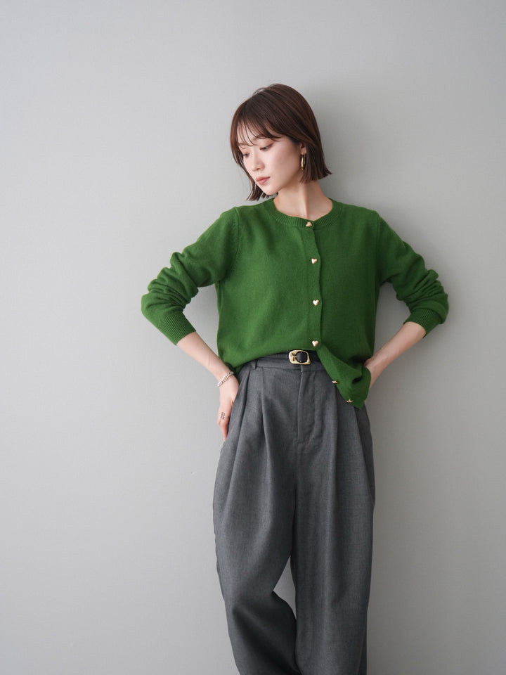 [SET]ハートボタンニットカーディガン+ハートボタンニットカーディガン(2set)