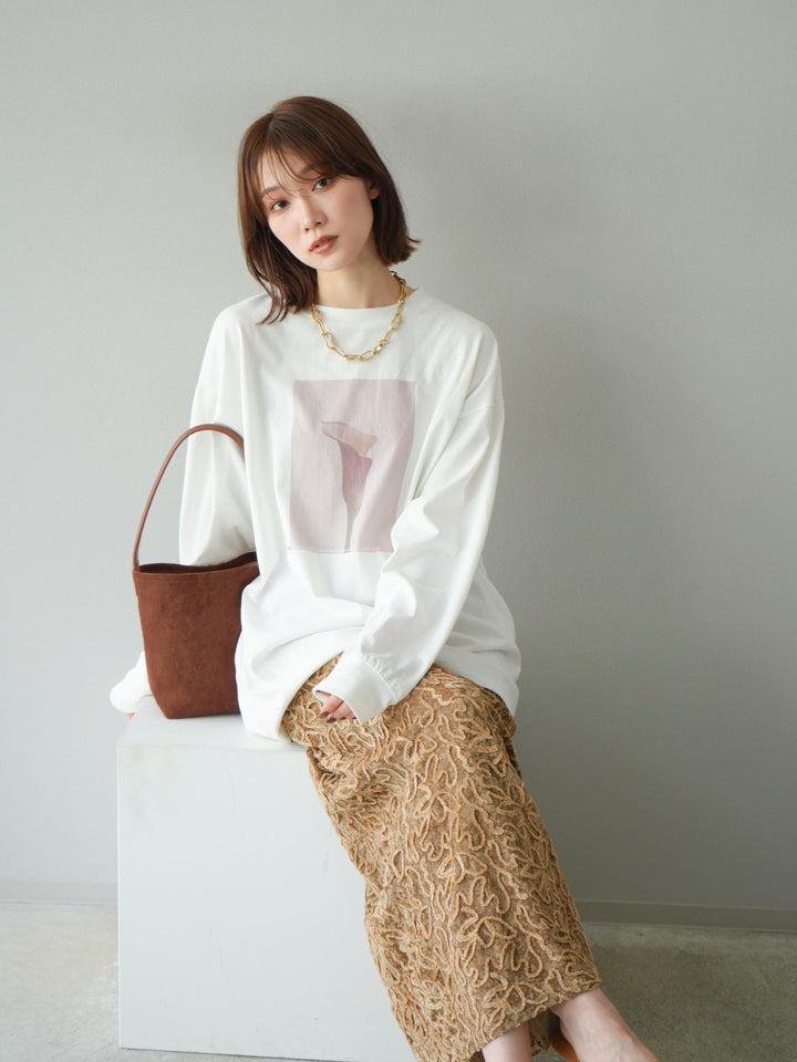 [予約]フラワーフォトプリントBIGロンT /オフ1