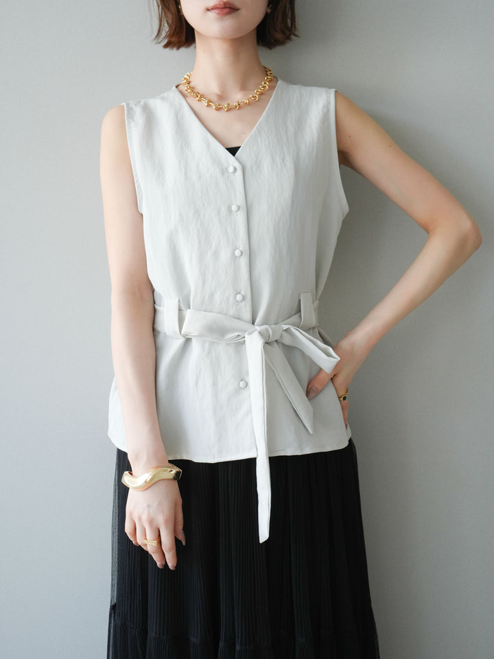 [予約]ウエストマークベスト/gray