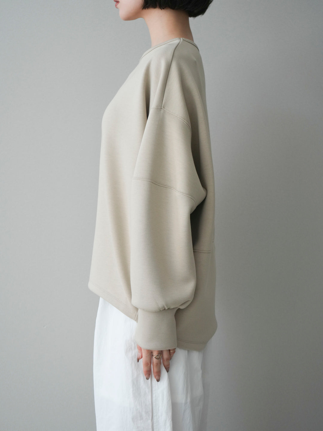 [予約]ライトポンチコクーンプルオーバー/beige