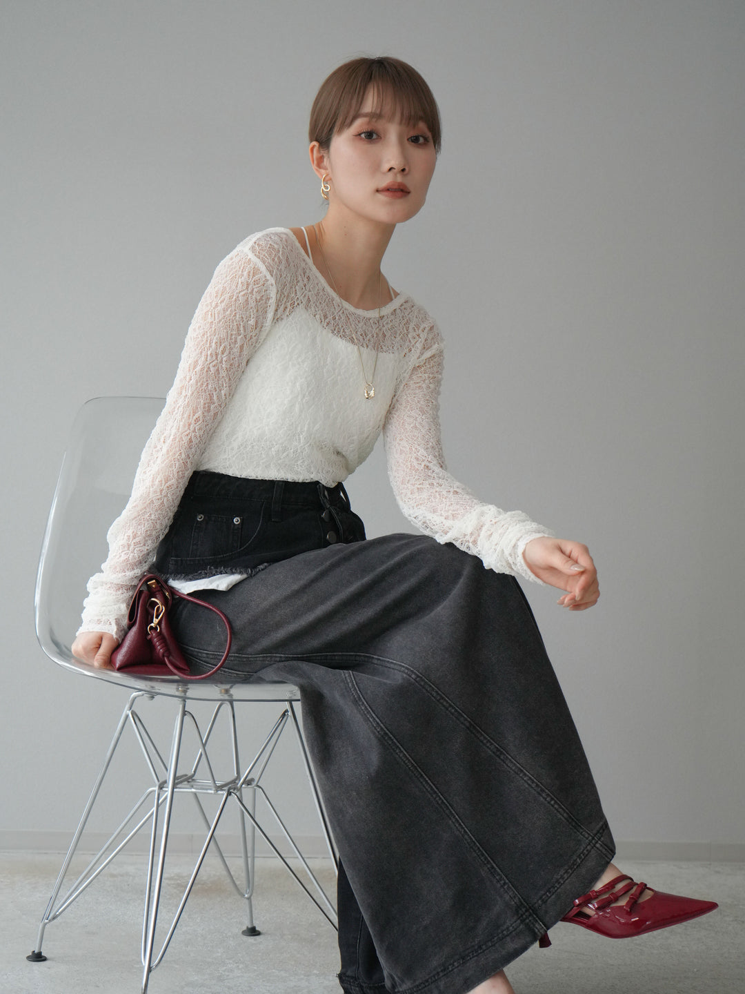 [予約]バックラウンドレーストップス/オフ