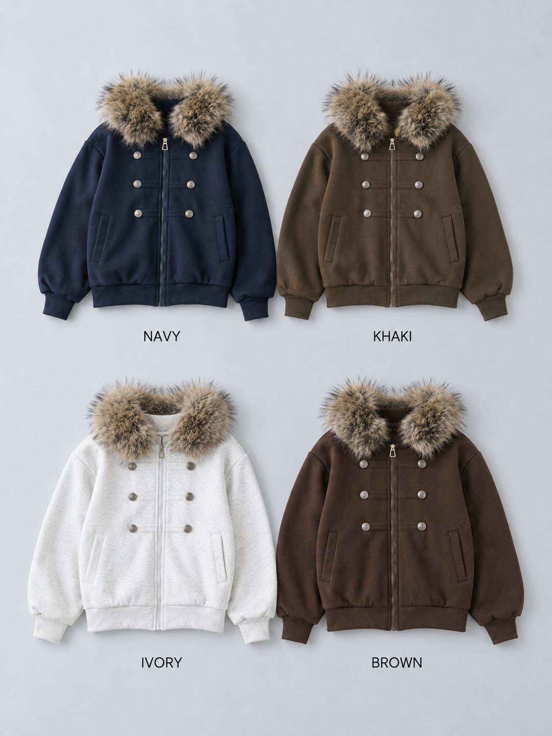[SET]ナポレオンスウェットパフブルゾン+ツイルタックワイドパンツ(2set)