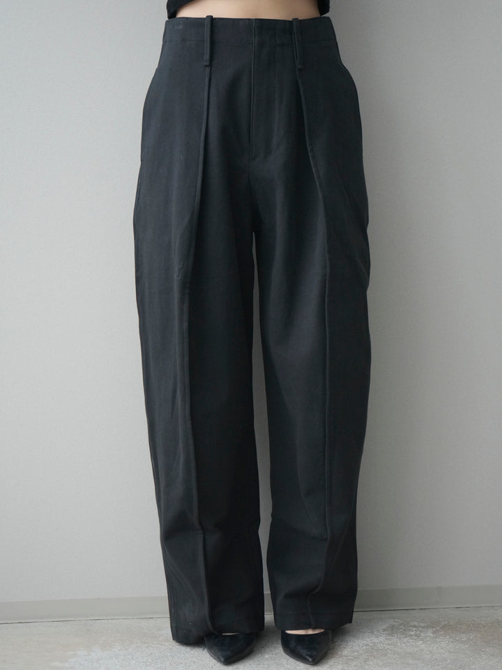 [予約]コットンツイルカーブパンツ/black