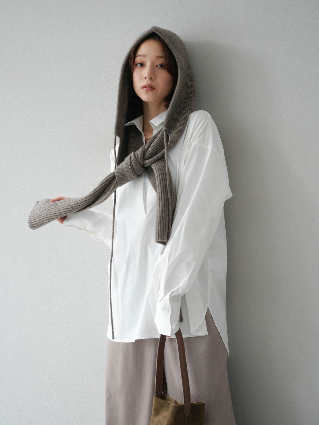 [予約]ブロードディープスキッパーブラウス/ホワイト