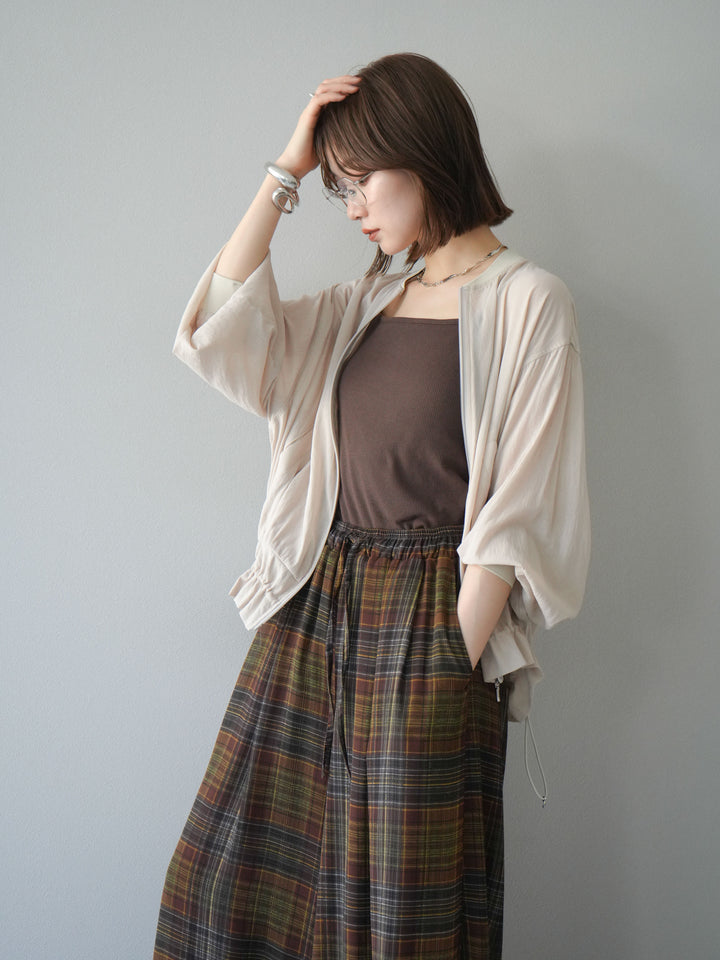 [預訂] Washer Sheer Blouson/象牙白