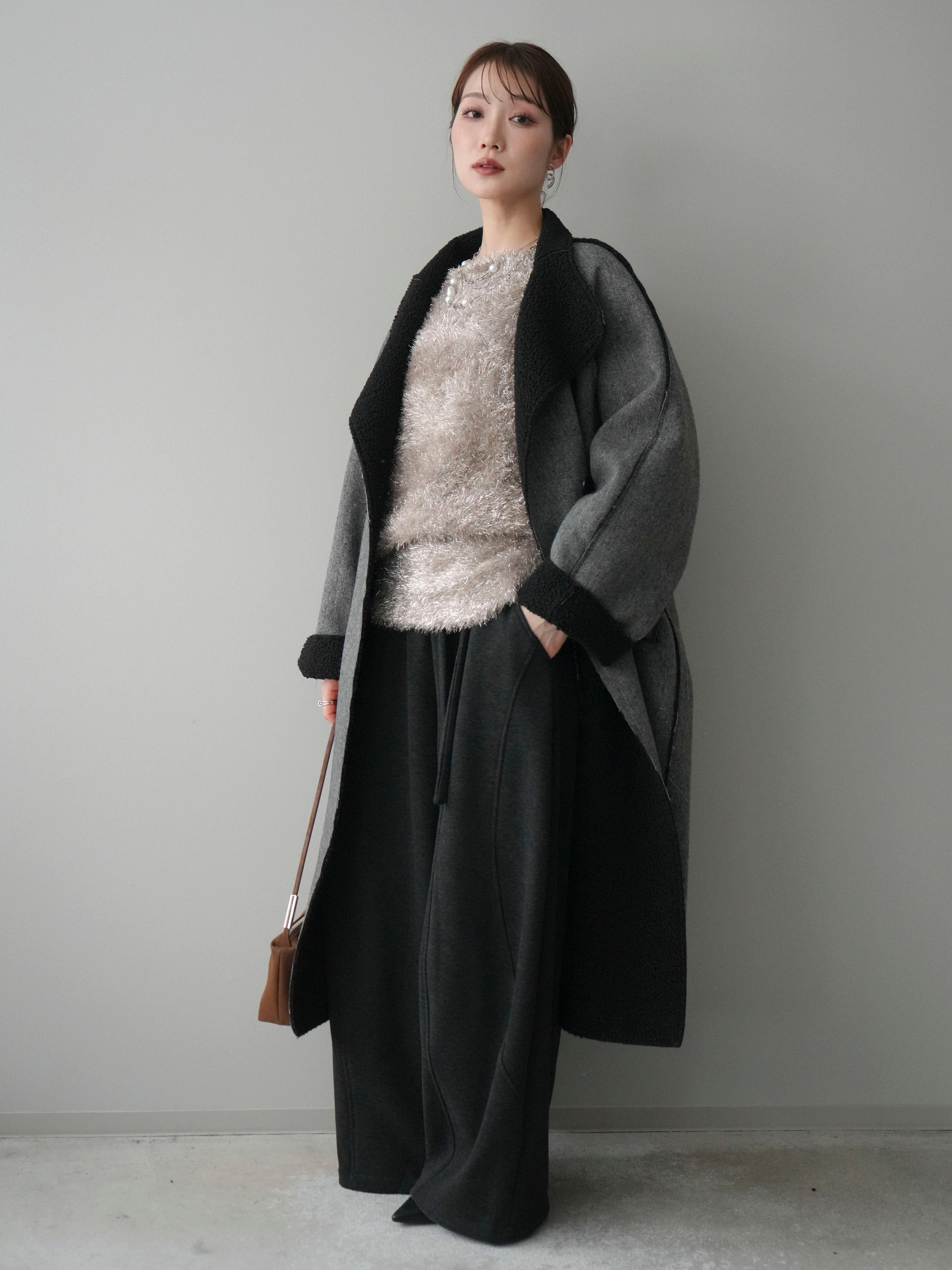 予約]アウトシーム裏ボアコート/gray – Lumier
