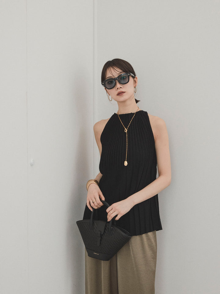 [SET]プリーツニットキャミソール+プリーツニットキャミソール(2set)