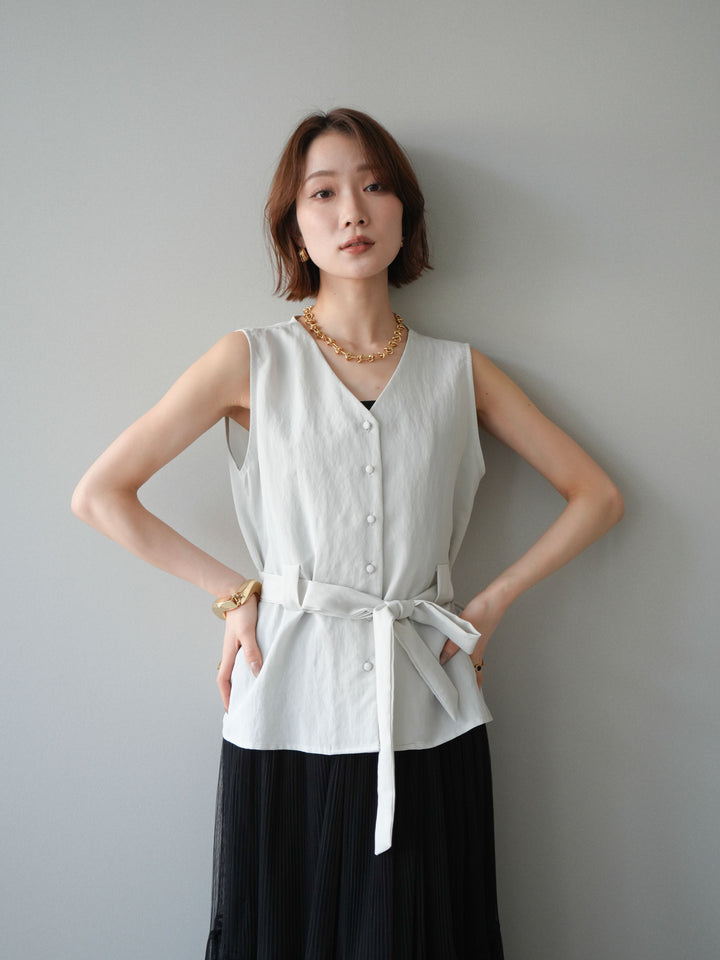 [予約]ウエストマークベスト/gray