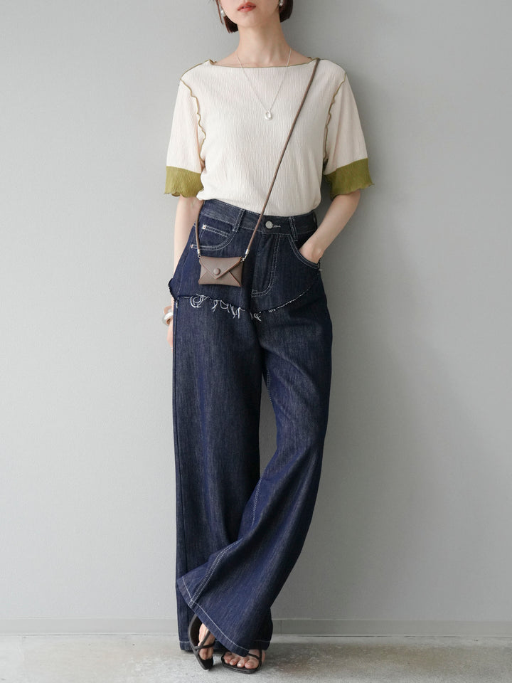 【預購】提臀牛仔褲/深藍色