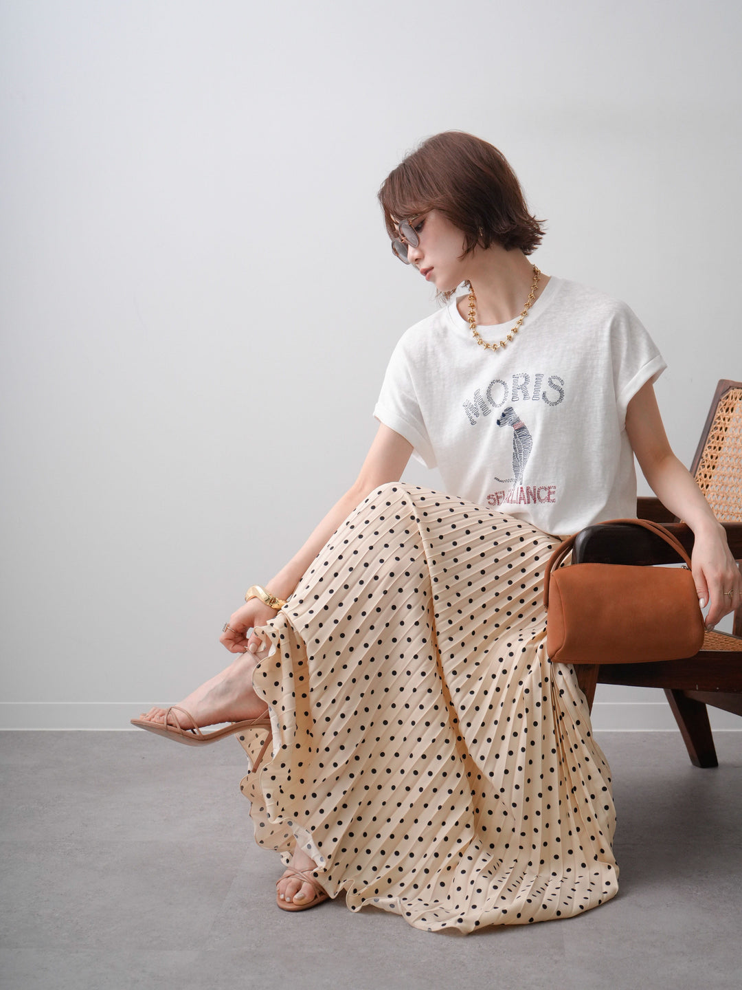[SET]ドッグエンブロイダリーTEE+選べるアクセセット(2set)