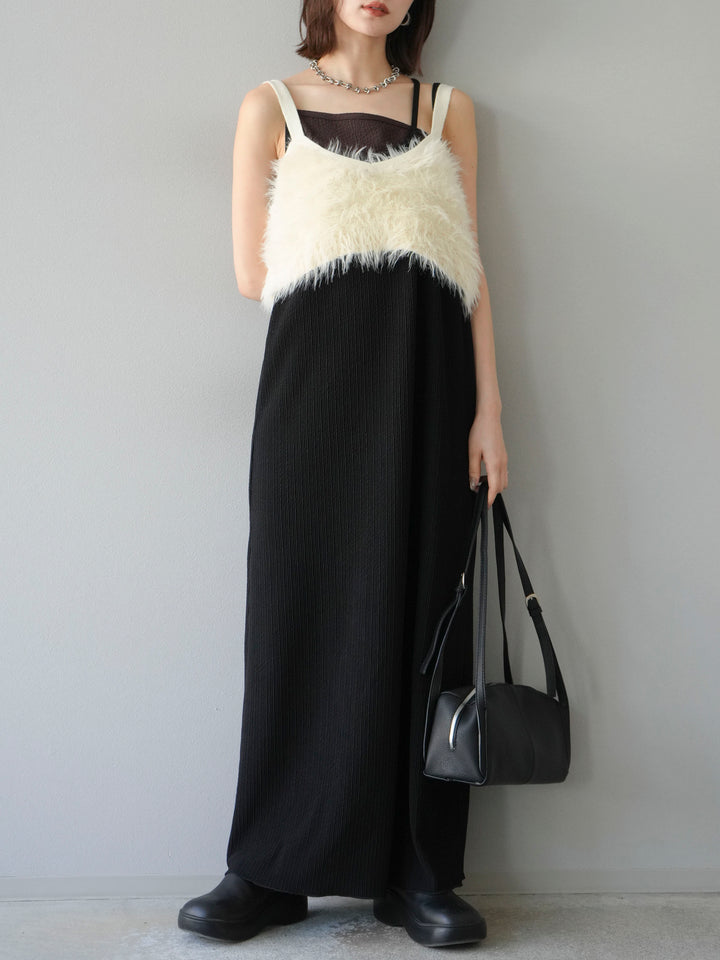 [予約]シャギーニットビスチェ/アイボリー