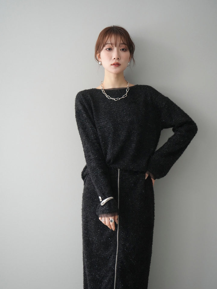 [SET]ラメシャギートップス+選べるアクセセット(2set)