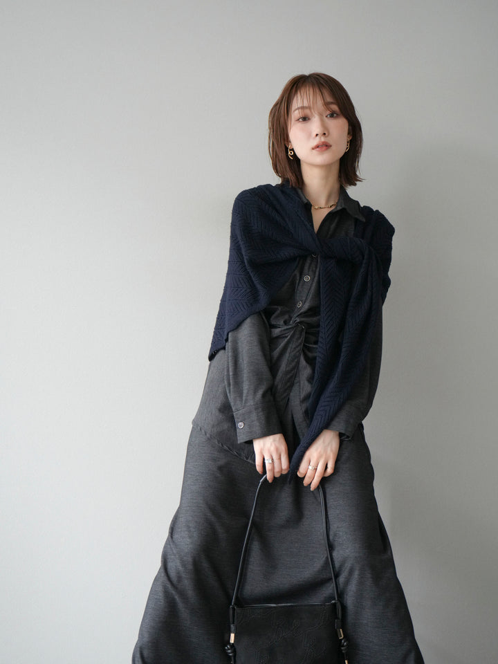 [SET]ツイストデザインシャツ＆スカートSET UP