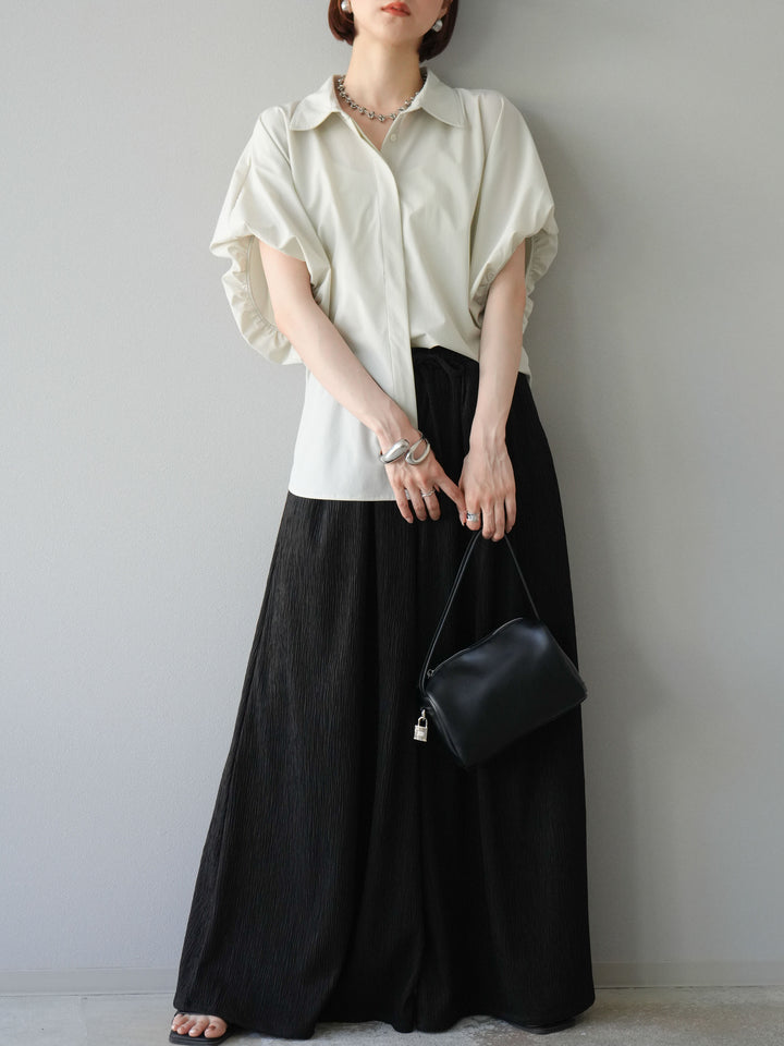 [予約]ICE TOUCHパフスリーブシャツ/オフグレー