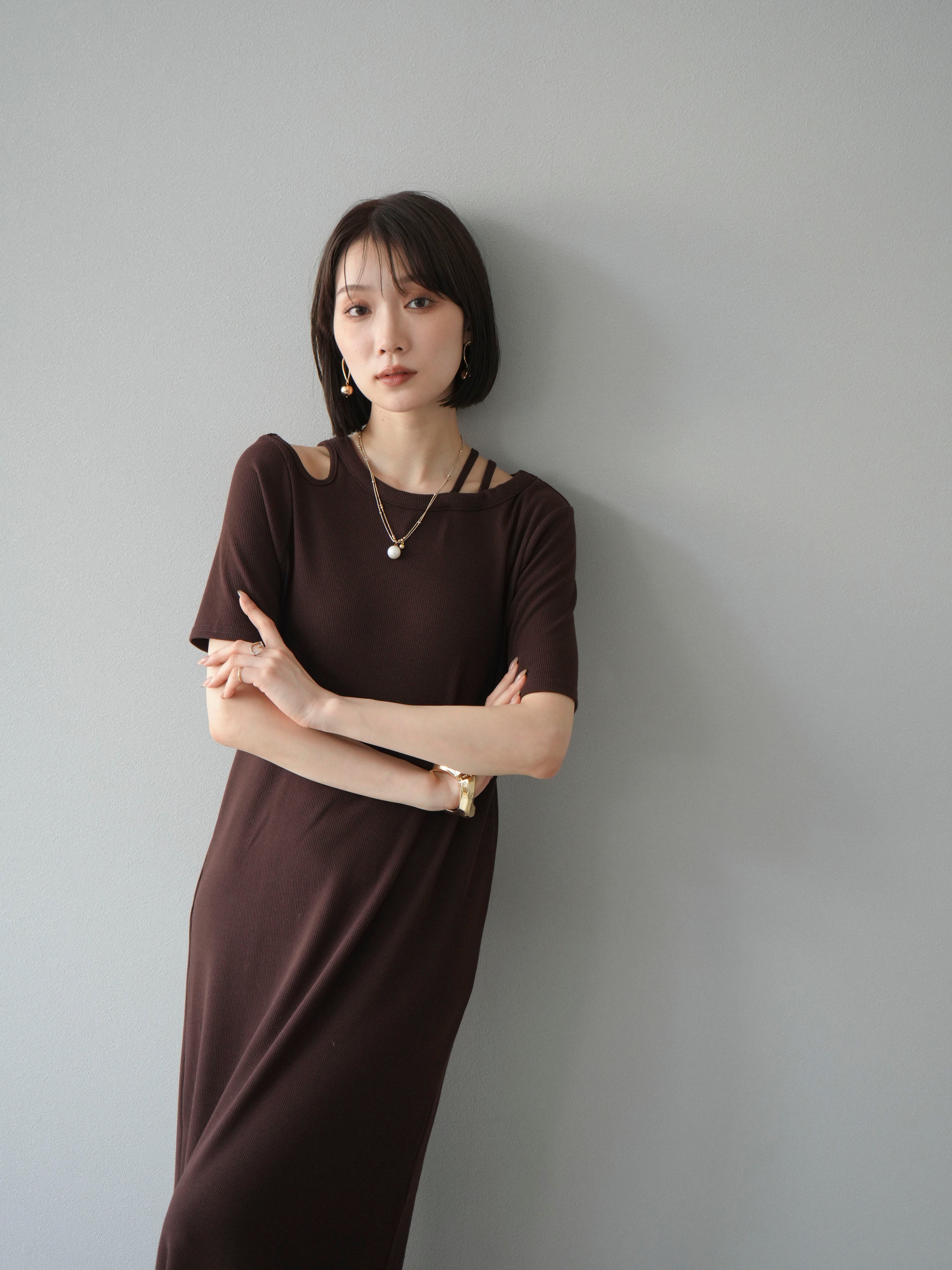 rika　Rワンピ ブラック×ブラウン ロジータ ROJITA フロントジップワンピース （ブラック） -靴