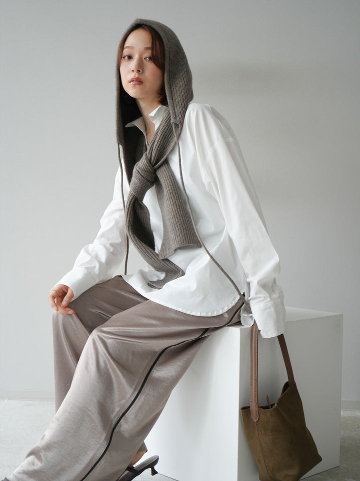 [予約]ブロードディープスキッパーブラウス/ホワイト