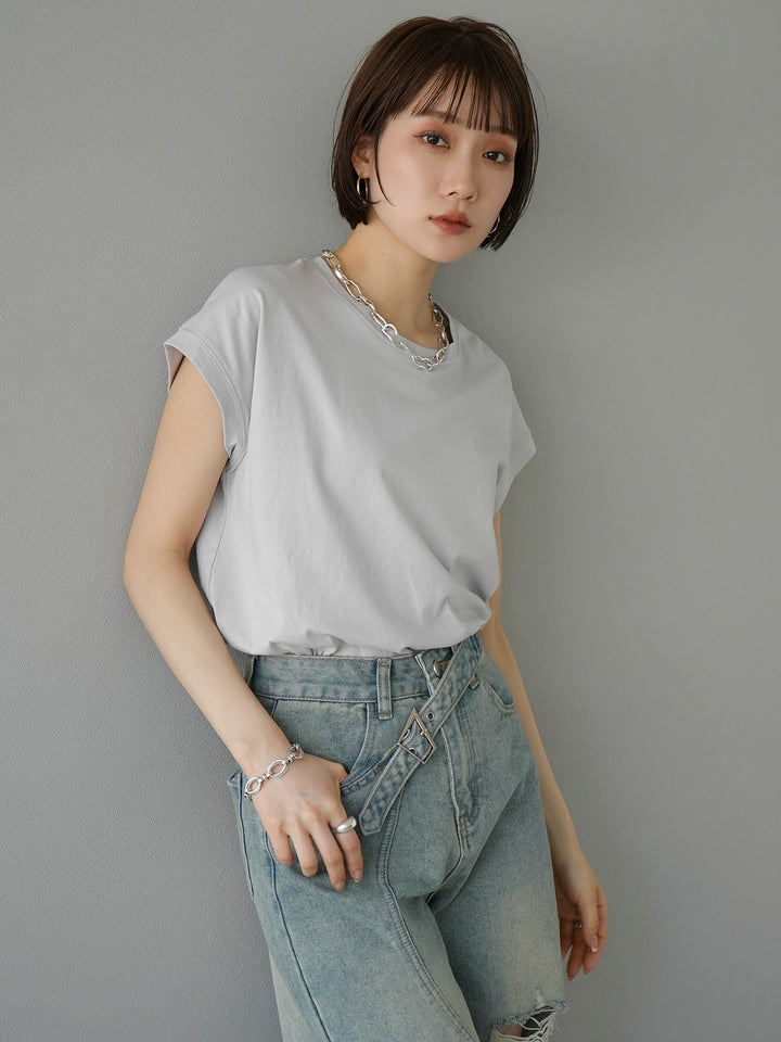 [Pre-order] French Sleeve T-shirt/Gray