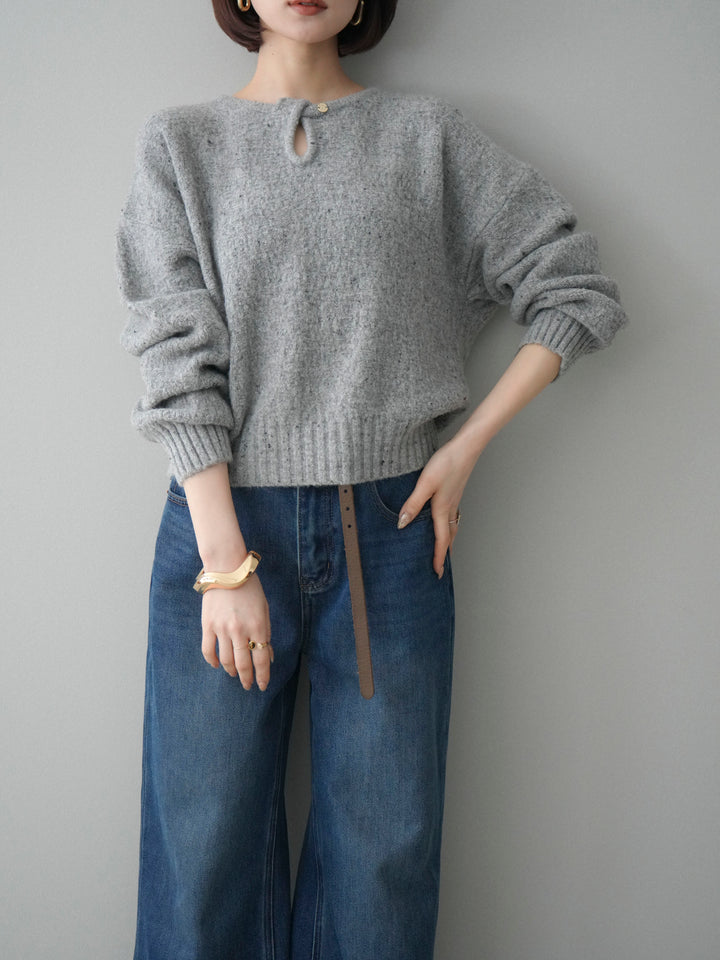 [SET]ツイストネックラメネップヤーンニットプルオーバー+ツイストネックラメネップヤーンニットプルオーバー(2set)