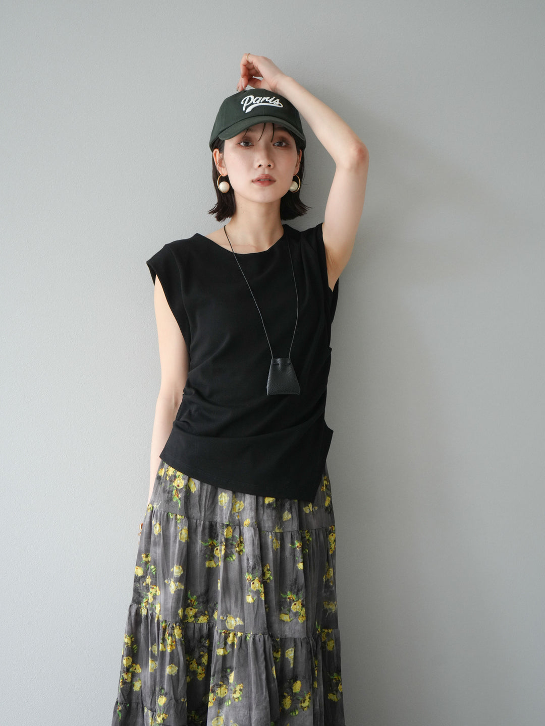 【預購】巴黎標誌刺繡棒球帽/綠色