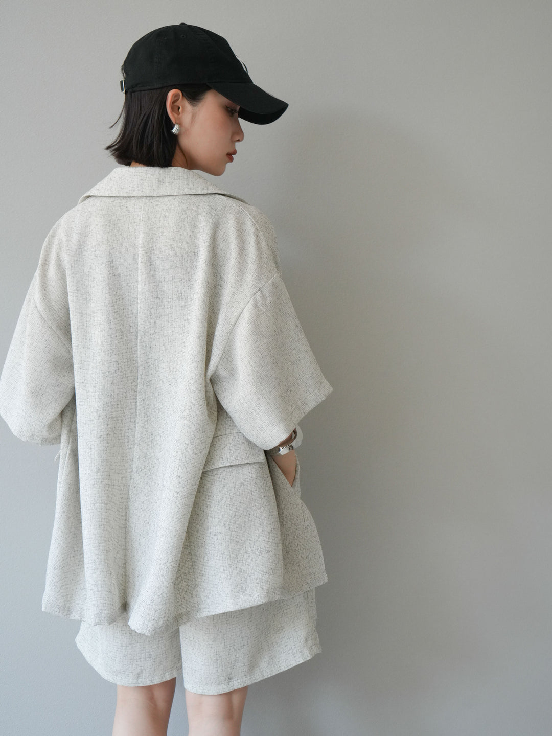 [SET]サマーツイードハーフジャケット+サマーツイードハーフパンツ(2set)