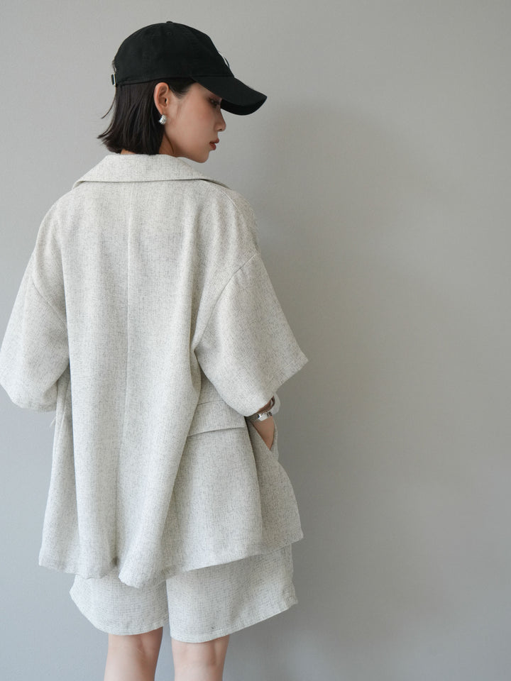 [SET]サマーツイードハーフジャケット+サマーツイードハーフパンツ(2set)