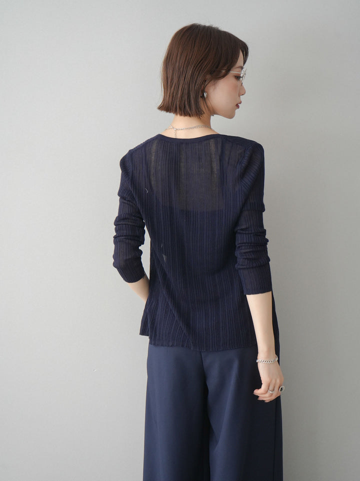 [予約]インナーレースキャミソール＆カーディガンアンサンブル/navy