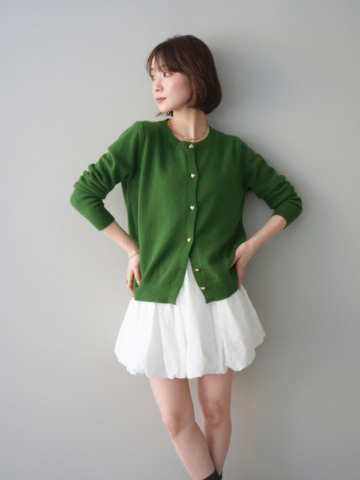 [SET]ハートボタンニットカーディガン+ハートボタンニットカーディガン(2set)