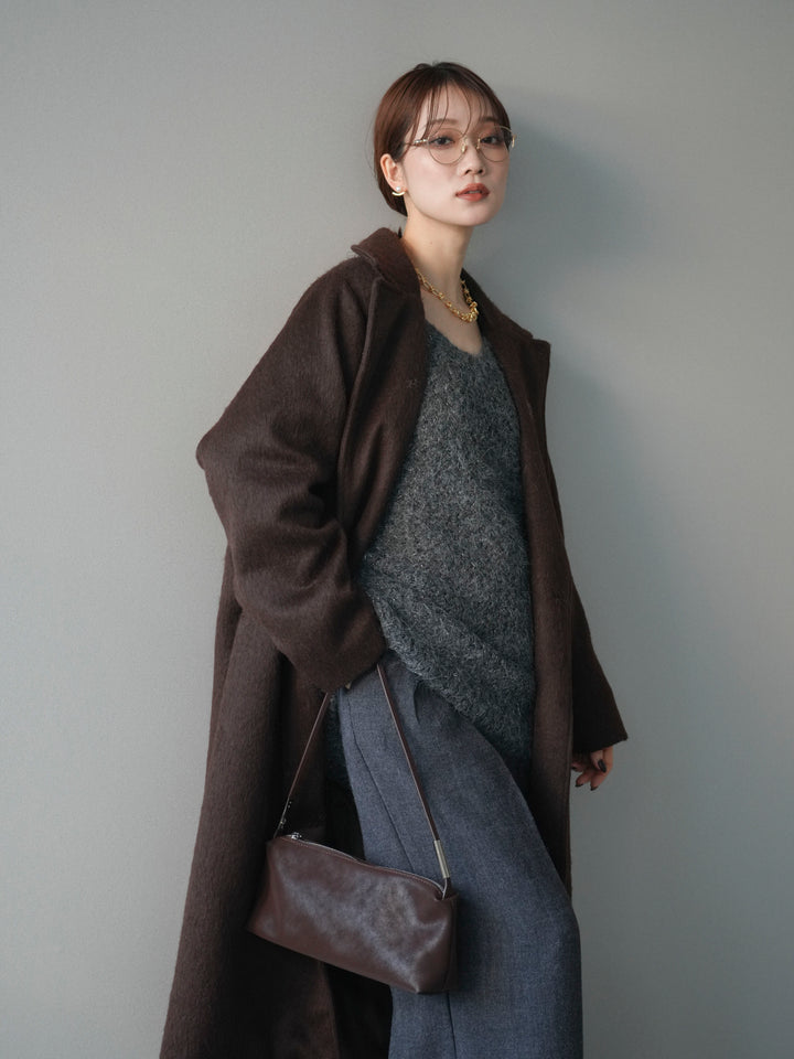 [予約]ソフトシャギーチェスターコート/brown