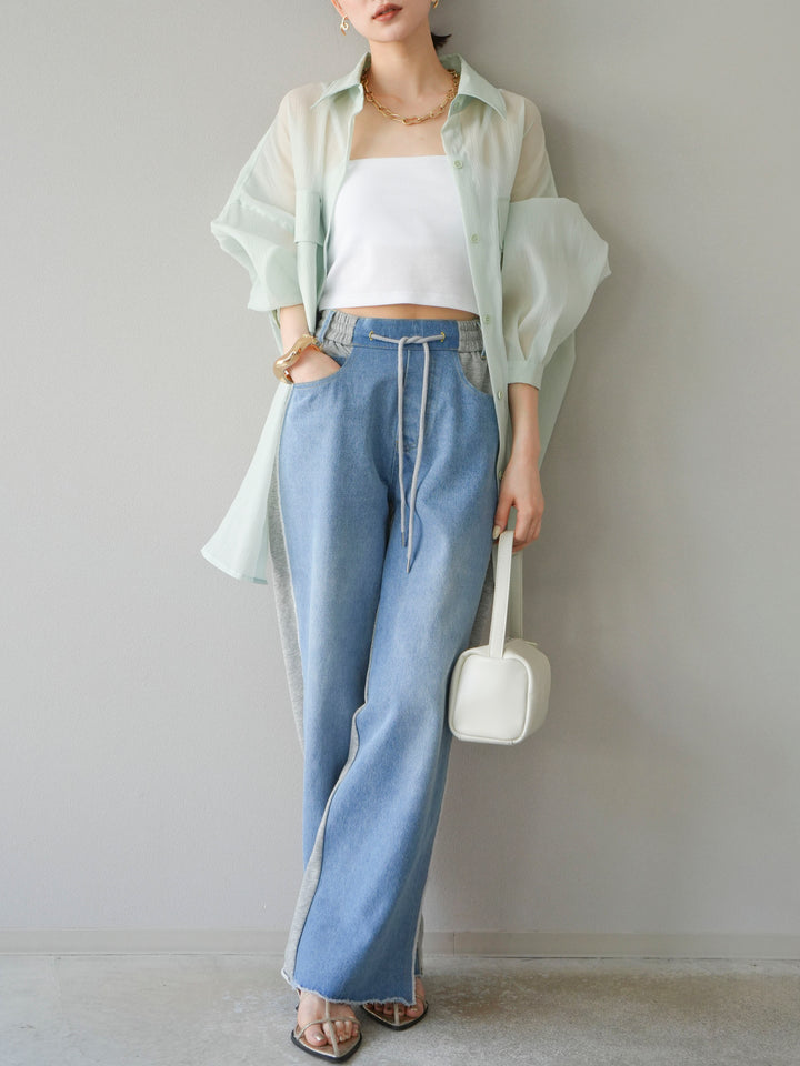 [予約]BIGポケットオーバーシアーシャツ/ミント