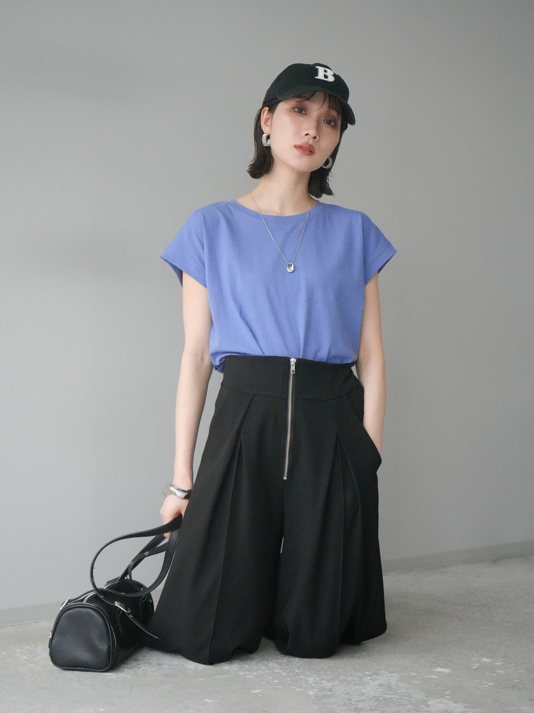 [予約]フレンチスリーブTシャツ/ブルーパープル　